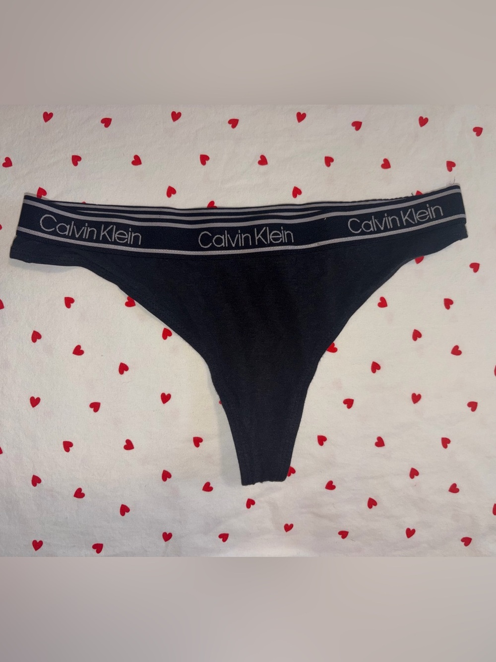 Calvin Klein Black Logo Thong